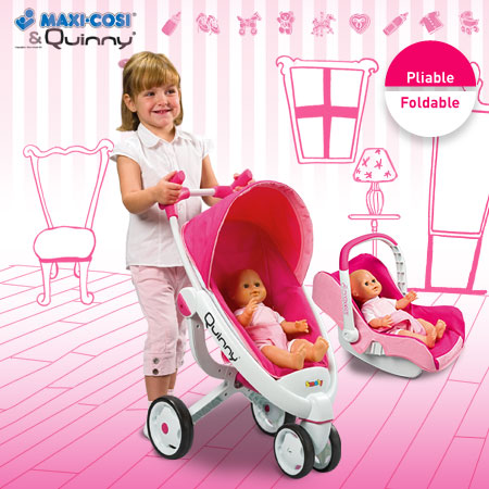Smoby -    3  1 Maxi Cosi & Quinny Pink 