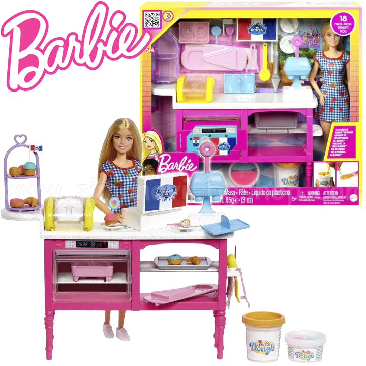 * 2023 Barbie "It Takes Two Café" Barbie Cafe & Bakery HJY19