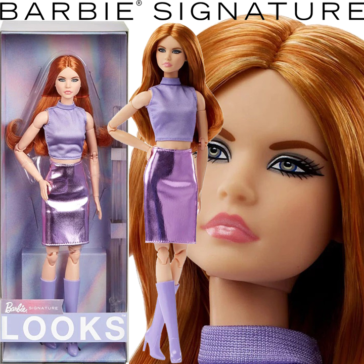 * 2023 Barbie Signature Looks HJW83 Păpușă Barbie cu păr b
