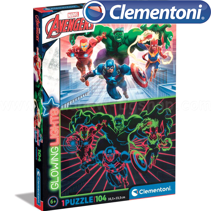 Clementoni  104  Glowing Marvel Avengers 27554