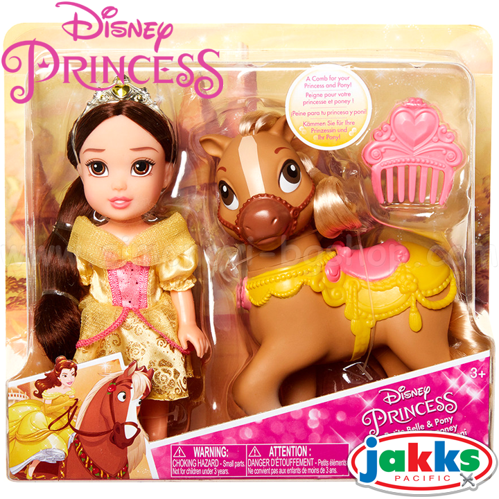* Disney Princess Princess Belle Mica prințesă Belle cu un cal 52666
