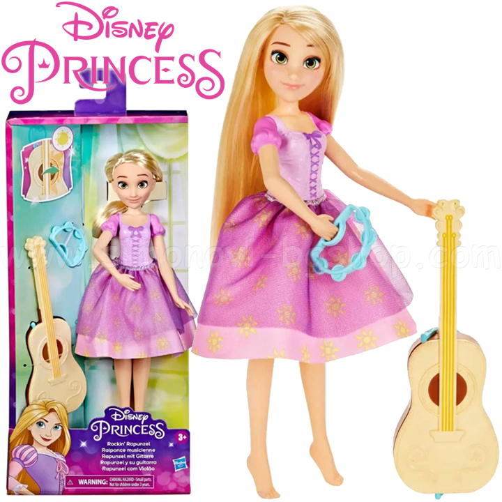 * Disney Princess Rapunzel Papusa Rapunzel cu chitara F3379 Sortiment
