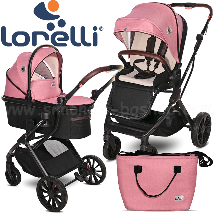 * 2022 Lorelli 3in1 Stroller Glory Pink 1002176/2301