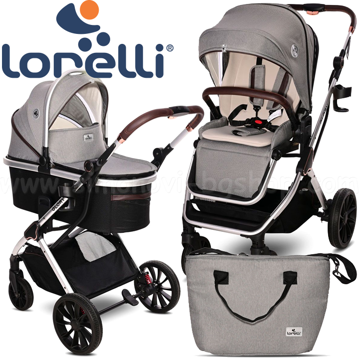 * 2022 Lorelli 3in1 Stroller Glory Opaline Grey 1002176/2302