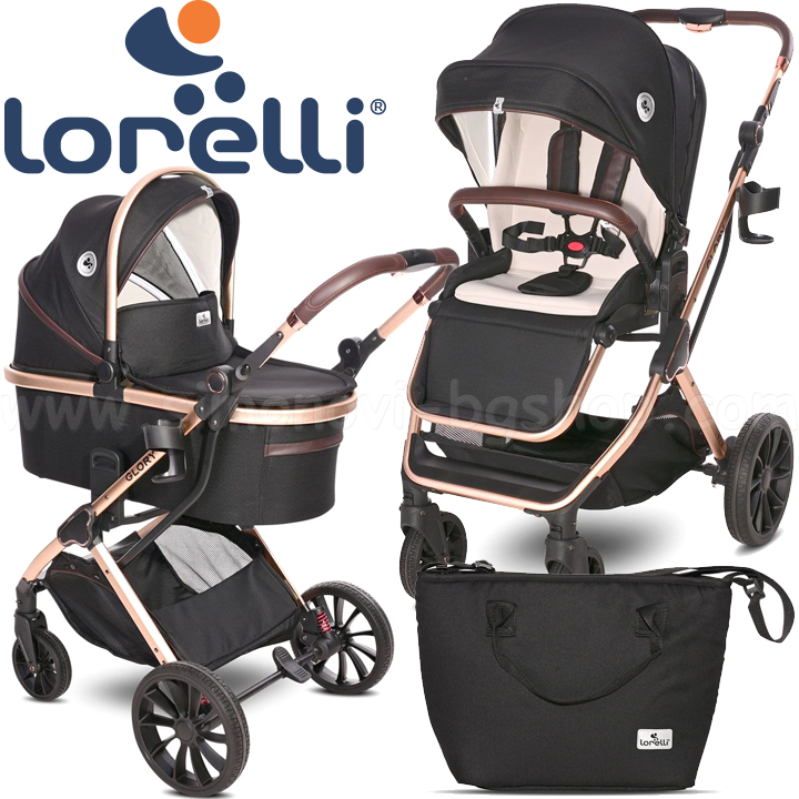 * 2022 Lorelli 3in1 Stroller Glory Black Diamonds 1002176/2304
