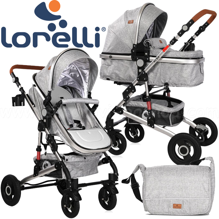 * 2020 Lorelli Premium Alba Combi Stroller Light Grey