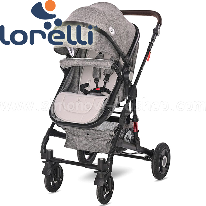 2022 Lorelli Premium 2in1 Combination Stroller Alba Set Steel Gray 10021472184D