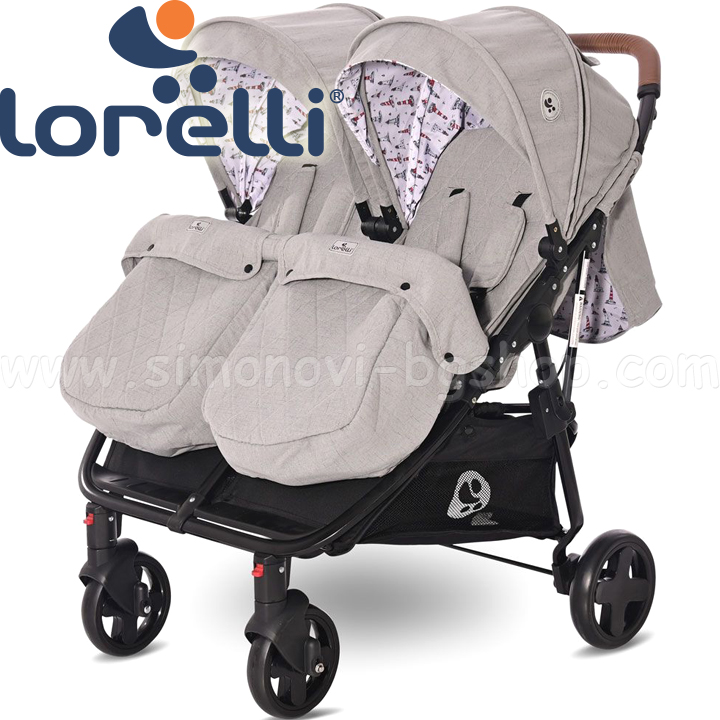 2021 Lorelli Premium Twin Stroller Duo Dark Gray Lighthouse 10012542056