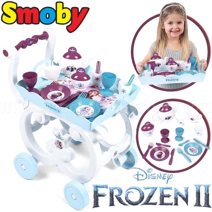 * Carucior Smoby Frozen pentru servirea ceaiului "Frozen Kingdom" 310517