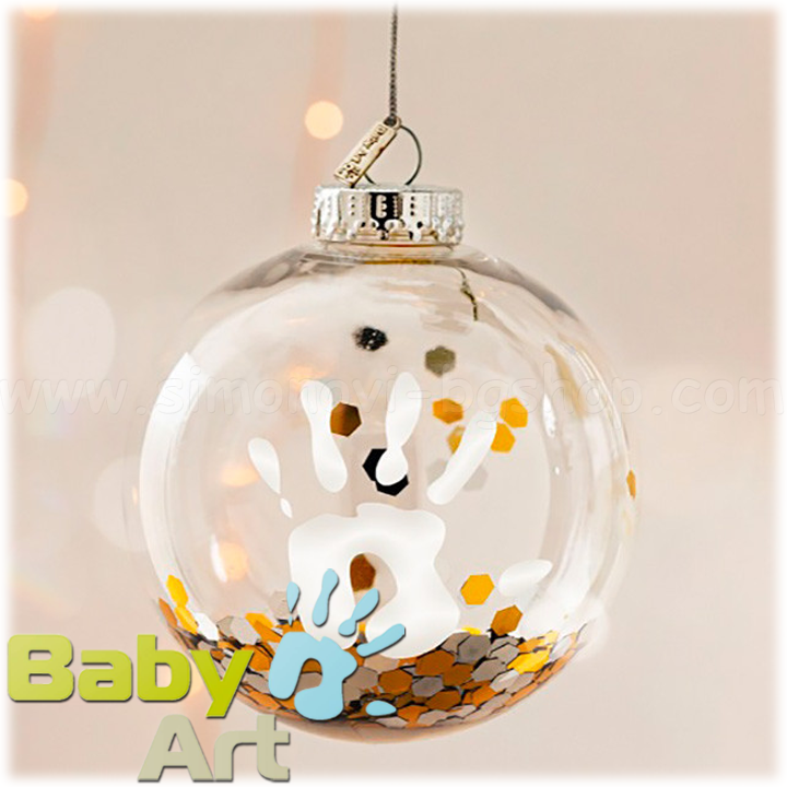 *Baby Art Christmas Ball     GoldBA.00036.011